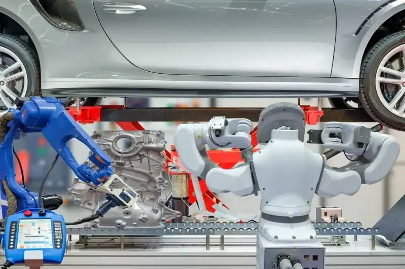 4-axis CNC machining robot workstation for automotive precision components