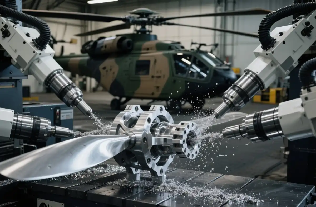 5-axis CNC cutting aircraft propeller part for aerospace application