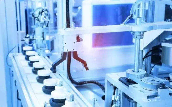 Cleanroom automated production line for manufacturing high tolerance precision machined parts Cleanroom automated production line for manufacturing high tolerance precision machined parts